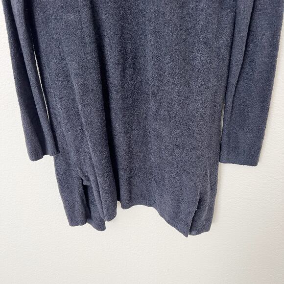 [Barefoot Dreams] Navy Blue Bamboo Chic Lite Knit Open Front Cardigan Sz Small S - Picture 5 of 9